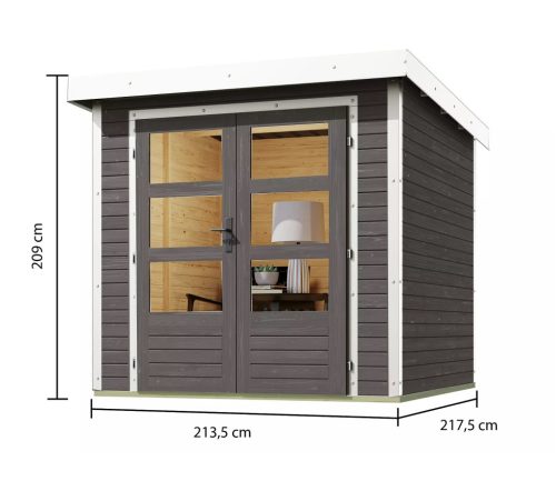 Karibu hibrid kerti ház Jupiter B (93411) terragrau / fehér