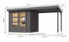 Karibu hibrid kerti ház Jupiter B (93427) terragrau / terragrau