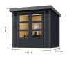 Karibu hibrid kerti ház Jupiter C (93415) antracit / terragrau