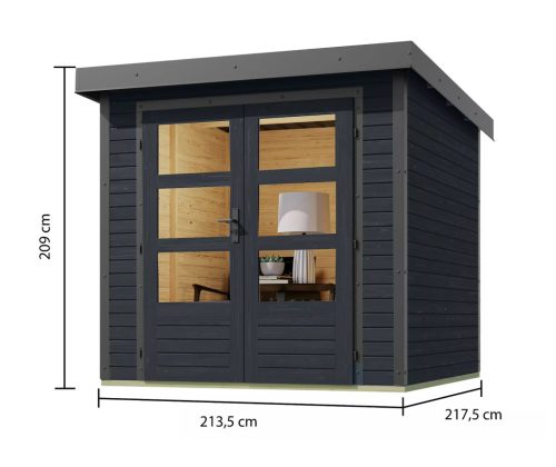 Karibu hibrid kerti ház Jupiter C (93415) antracit / terragrau