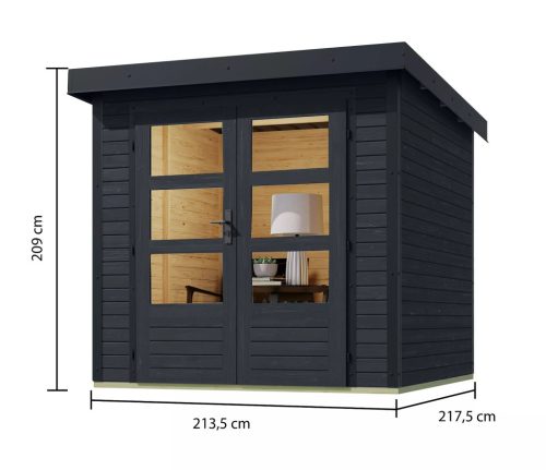 Karibu hibrid kerti ház Jupiter C (93416) antracit / antracit