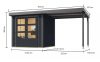 Karibu hibrid kerti ház Jupiter C (93430) antracit / terragrau
