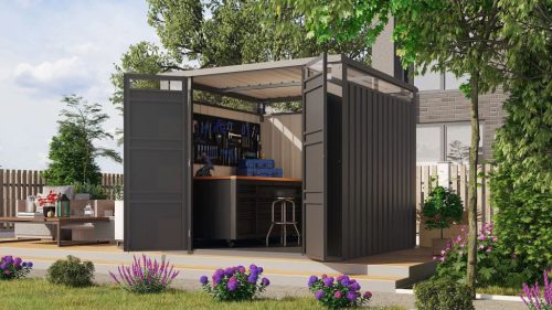 Karibu bádog kerti ház Callisto 2 (98009) antracit