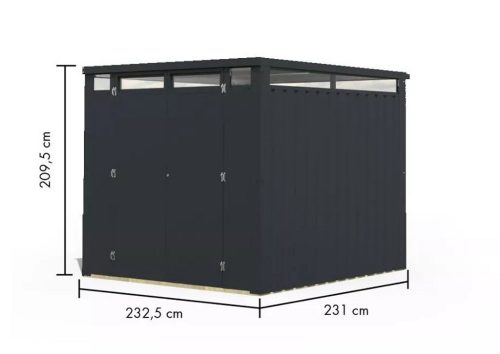Karibu bádog kerti ház Callisto 2 (98009) antracit