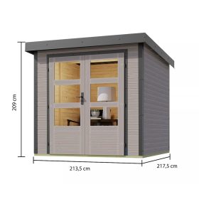 Karibu hibrid kerti ház Jupiter D (93418) világosszürke / terragrau