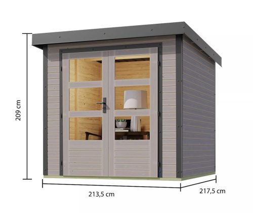 Karibu hibrid kerti ház Jupiter D (93418) világosszürke / terragrau
