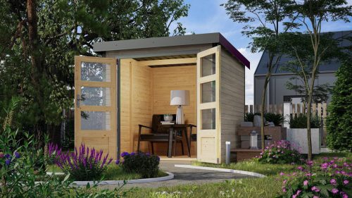 Karibu hibrid kerti ház Jupiter D (93418) világosszürke / terragrau