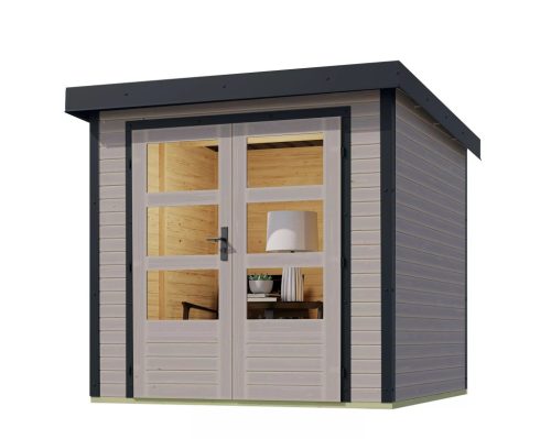 Karibu hibrid kerti ház Jupiter D (93419) világosszürke / antracit