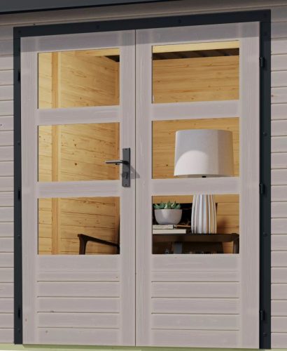 Karibu hibrid kerti ház Jupiter D (93419) világosszürke / antracit