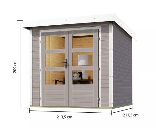 Karibu hibrid kerti ház Jupiter D (93417) világosszürke / fehér