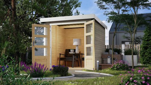 Karibu hibrid kerti ház Jupiter D (93417) világosszürke / fehér