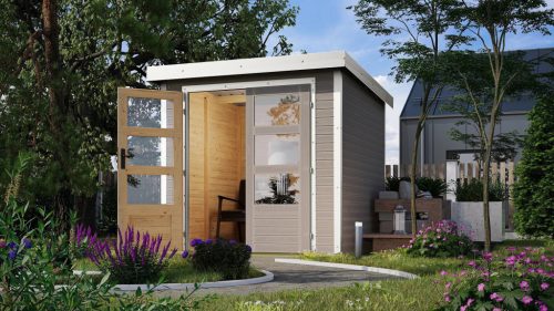 Karibu hibrid kerti ház Jupiter D (93417) világosszürke / fehér