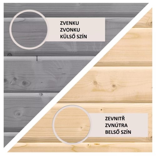 Karibu hibrid kerti ház Jupiter D (93417) világosszürke / fehér