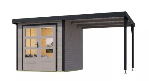 Karibu hibrid kerti ház (93434) világosszürke / antracit