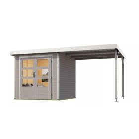 Karibu hibrid kerti ház Jupiter D (93432) világosszürke / fehér