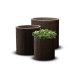 KETER S+M+L CYLINDER PLANTERS MŰRATTAN VIRÁGCSERÉP SZETT - BARNA