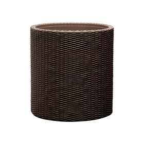 KETER SMALL CYLINDER PLANTER MŰANYAG VIRÁGLÁDA - BARNA