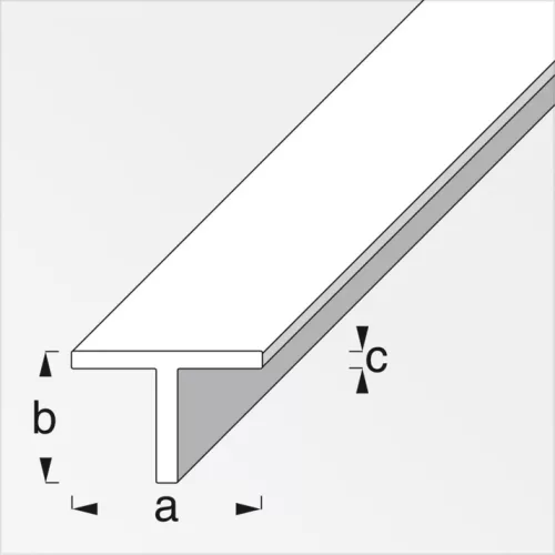 Alfer T-profil alumínium nyers 20x20x1,5 mm 1m
