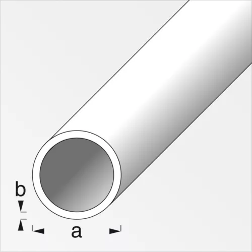 Alfer kör keresztmetszetű cső, alumínium ezüsteloxált 6x1,0 mm 1m