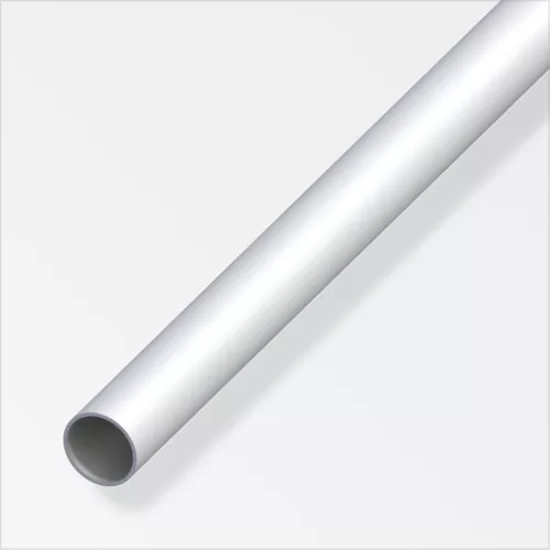 Alfer kör keresztmetszetű cső, alumínium ezüsteloxált 8x1,0 mm 1m
