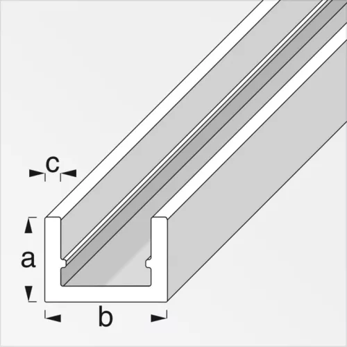 Alfer U-profil alumínium ezüsteloxált 10x11,5x1,5 mm 1m