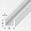 Alfer U-profil alumínium ezüsteloxált 10x13,5x1,5 mm 1m