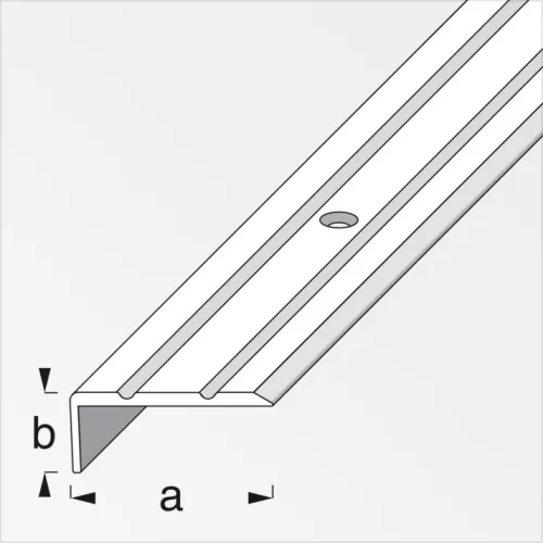 Alfer záróprofil csavarozható, alumínium ezüsteloxált, 25x10 mm 1m