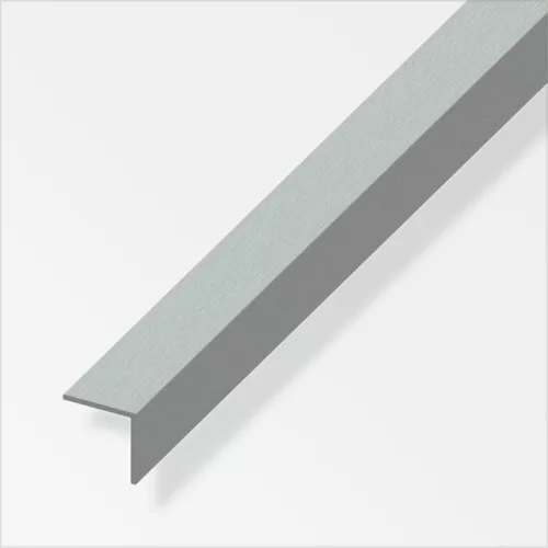 Alfer L-profil szimmetrikus alumínium szálcsiszolt nemesacél színű 15x15x1,0 mm 1m