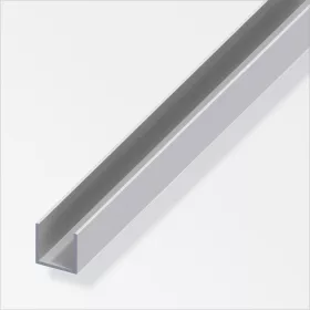 Alfer U-profil alumínium ezüsteloxált 8,2x10,1x1,3 2m