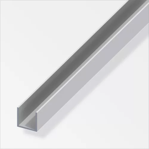 Alfer U-profil alumínium ezüsteloxált 8,2x10,1x1,3 2m