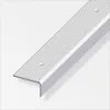 Alfer lépcsőprofil, csavarozható, bordázott, alumínium ezüsteloxált, 41x23 mm 2m