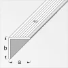 Alfer lépcsőprofil csavarozható, bordázott, alumínium rézeloxált 19x20 mm 2m