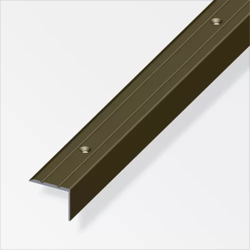 Alfer lépcsőprofil csavarozható, alumínium bronzeloxált, 25x20 mm 2m