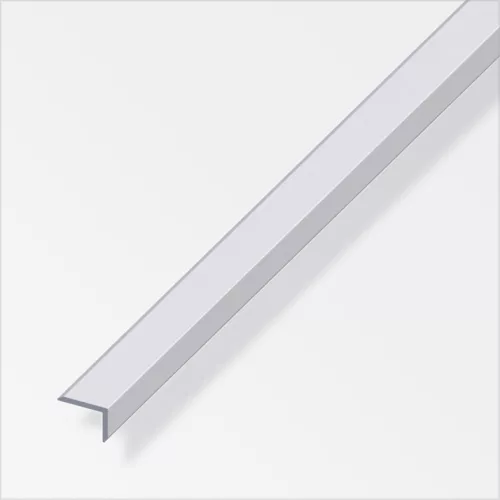 Alfer L-profil aszimmetrikus, fózolt, alumínium ezüsteloxált 14x10x1,5 mm 2,5m