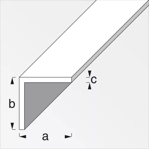 Alfer L-profil szimmetrikus, PVC fehér 10x10x1,0 mm 1m