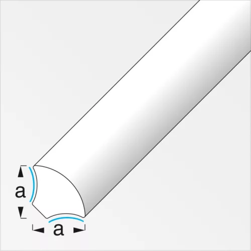 Alfer negyedkörprofil öntapadós PVC fehér 14 mm 1m