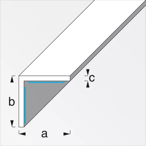 Alfer L-profil szimmetrikus, öntapadós, PVC szürke 20x20x1,0 mm 1m