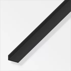 Alfer L-profil aszimmetrikus, PVC fekete 20x10x1,5 mm 2m