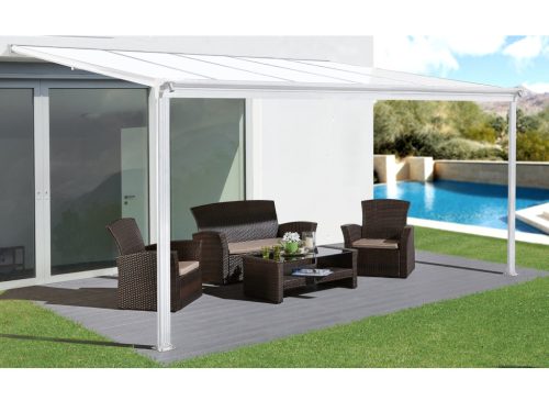 Alumínium pergola Wall 33 fehér + clear PC