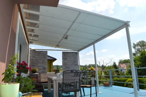 Alumínium pergola Wall 43 fehér + bronz PC