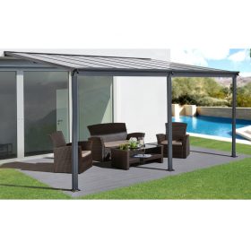 Alumínium pergola Wall 53 antracit + clear PC