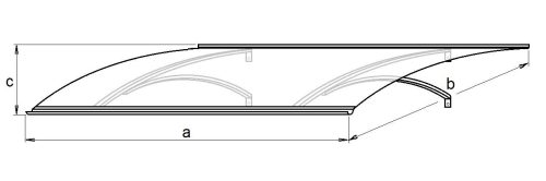 Bejárati előtető Olor 160/85 antracit