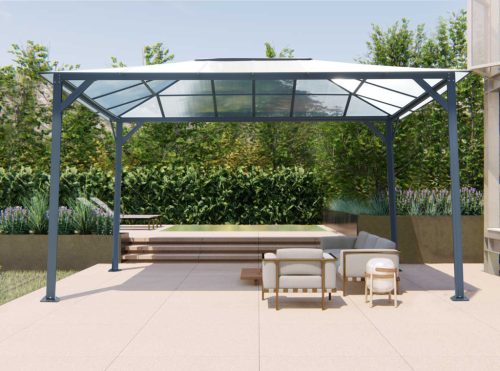 Kerti pavilon 43 antracit + bronz PC