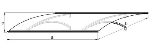 Bejárati tető Olor XL 197/85 antracit
