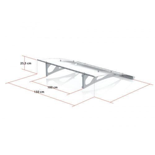 Bejárati tető Bluemoon 150/89 ezüst szín