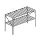 Alumínium állvány 130x50 cm 2 db polccal ezüst GSB2
