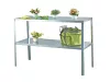 Acél állvány 130x50 cm 2 db polccal ezüst GSD2