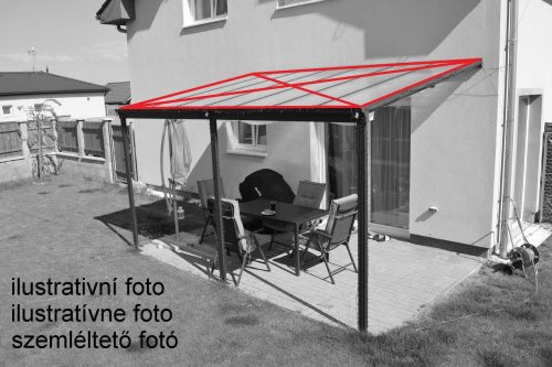 Csereüvegezés a Wall 43 pergolához opal PC