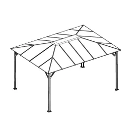 Tartalék üvegezés pavilonhoz 43 bronz PC 6 mm