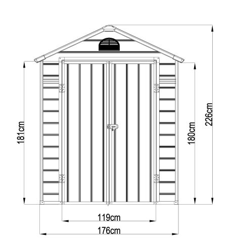 Műanyag kerti ház Longford 66